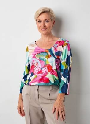 Tricou mâneci 3/4 mâneci 3/4 roz DOLCEZZA femeie
