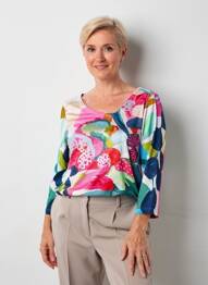 Tricou mâneci 3/4 mâneci 3/4 roz DOLCEZZA femeie