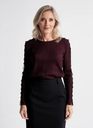 Tricou mâneci lungi mâneci lungi violet MERI & ESCA femeie