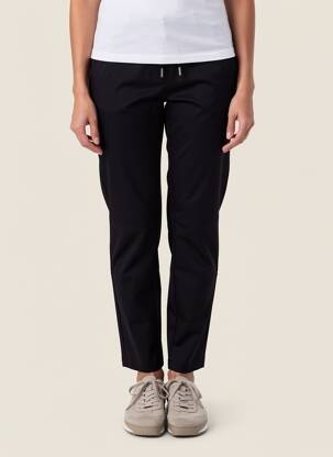 Pantalon slim talie elastică mărime normală negru ANNA MONTANA femeie