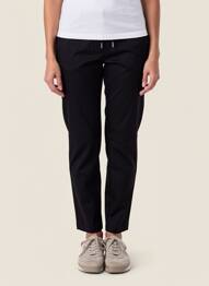Pantalon slim talie elastică mărime normală negru ANNA MONTANA femeie