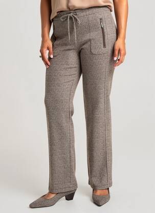 Pantalon drept elasticitate mărime normală maro BARBARA LEBEK femeie