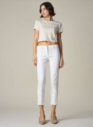 Pantalon 7/8 elasticitate mărime normală alb BETTY BARCLAY femeie