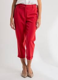 Pantalon 7/8 elasticitate mărime normală roșu LCDN femeie