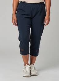 Pantalon trei sferturi elasticitate mărime normală albastru MERI & ESCA femeie