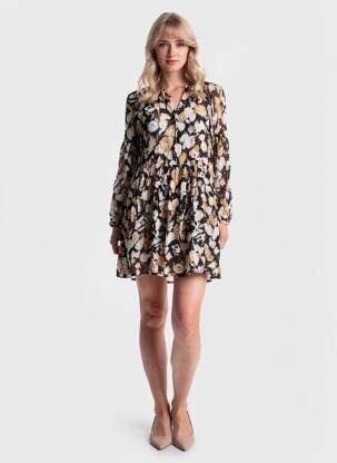 Rochie scurtă mâneci lungi mâneci lungi negru B.YOUNG femeie