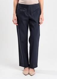 Pantalon drept talie elastică mărime normală albastru ÉTYMOLOGIE femeie