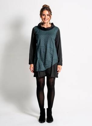 Rochie scurtă mâneci lungi mâneci lungi negru BAMBOO'S femeie