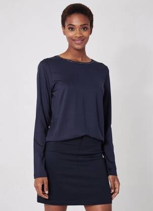 Tricou mâneci lungi mâneci lungi albastru MARIA BELLENTANI femeie