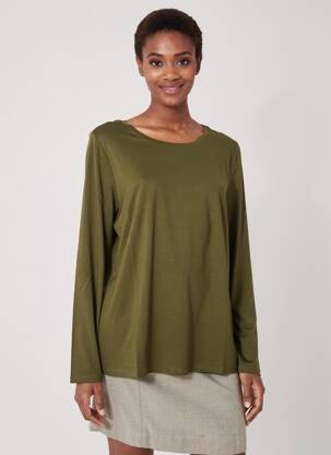 Tricou mâneci lungi mâneci lungi verde MARIA BELLENTANI femeie