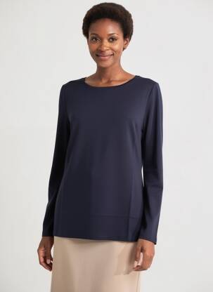 Tricou mâneci lungi mâneci lungi albastru MARIA BELLENTANI femeie