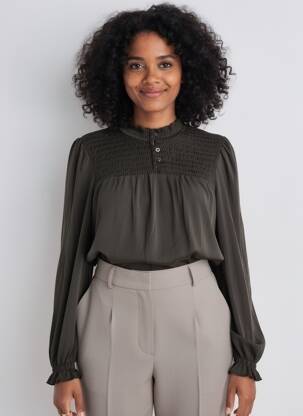 Bluză mâneci lungi mâneci lungi negru GARCIA femeie