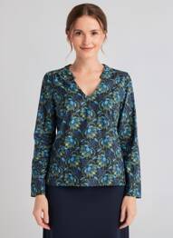 Tricou imprimeu fantezie mâneci lungi negru LA FIANCÉE femeie