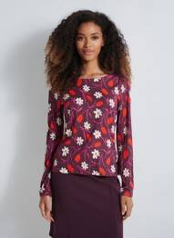Tricou mâneci lungi mâneci lungi violet COMPAÑIA FANTASTICA femeie