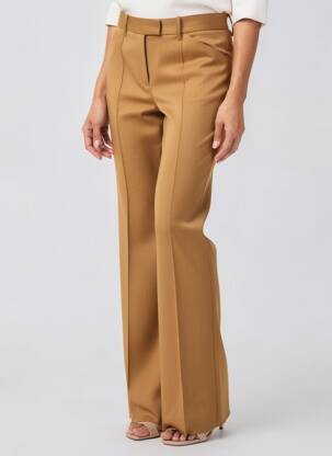 Pantalon evazat elasticitate mărime normală maro BARBARA BUI femeie