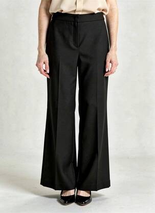 Pantalon larg țesătură poplin mărime normală negru RIANI femeie