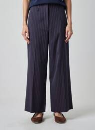 Pantalon larg țesătură poplin mărime normală albastru SPORTMAX femeie