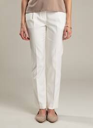 Pantalon slim țesătură poplin mărime normală alb ERMANNO SCERVINO femeie