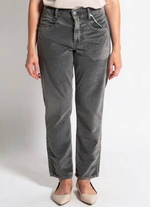 Pantalon drept elasticitate mărime normală gri HIGH femeie