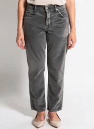 Pantalon drept elasticitate mărime normală gri HIGH femeie