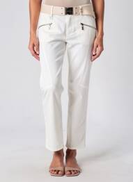 Pantalon drept elasticitate mărime normală alb HIGH femeie