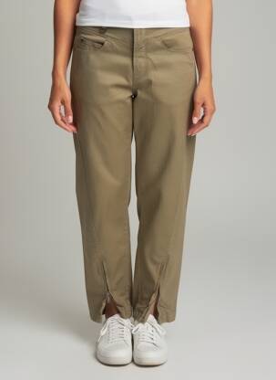Pantalon drept elasticitate mărime normală verde HIGH femeie