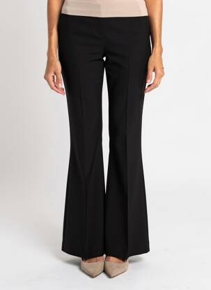 Pantalon evazat talie elastică talie înaltă negru LIVIANA CONTI femeie