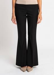 Pantalon evazat talie elastică talie înaltă negru LIVIANA CONTI femeie