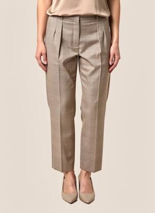 Pantalon 7/8 talie înaltă talie înaltă maro MAX MARA femeie