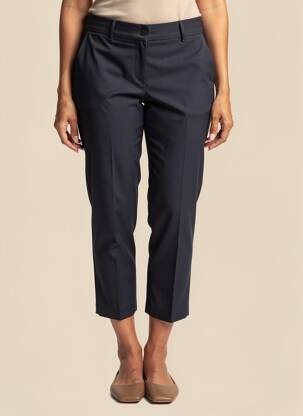 Pantalon 7/8 țesătură poplin mărime normală albastru LIVIANA CONTI femeie