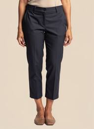 Pantalon 7/8 țesătură poplin mărime normală albastru LIVIANA CONTI femeie
