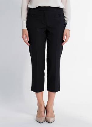 Pantalon 7/8 talie cu cleme mărime normală negru ICEBERG femeie