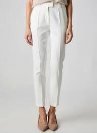Pantalon slim buzunare talie înaltă bej BARBARA BUI femeie
