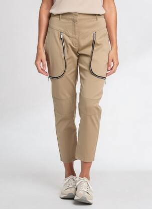 Pantalon 7/8 talie înaltă talie înaltă maro BARBARA BUI femeie