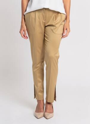 Pantalon 7/8 talie cu cleme mărime normală bej BARBARA BUI femeie