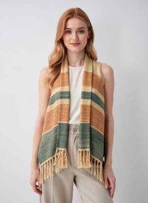 Vestă fără mâneci guler în v bej RALPH LAUREN femeie