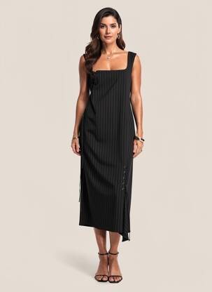 Rochie midi fără mâneci fără mâneci negru SPORTMAX femeie