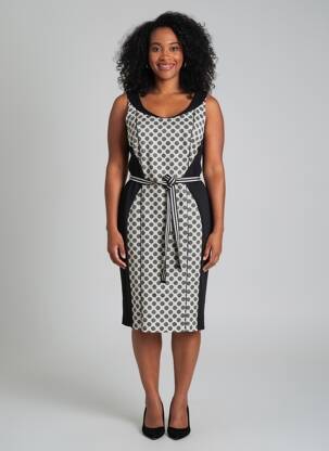 Rochie midi fără mâneci fără mâneci negru LAUREL femeie