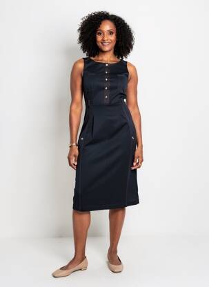 Rochie midi fără mâneci fără mâneci albastru HIGH femeie