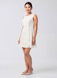 Rochie scurtă fără mâneci fără mâneci alb ERMANNO SCERVINO femeie