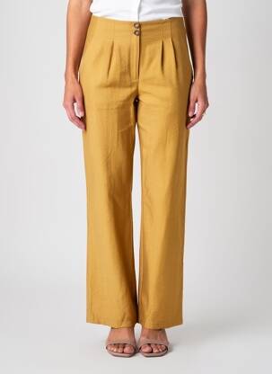 Pantalon drept talie elastică bej ADAM femeie
