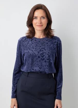 Top elasticitate mâneci lungi violet FINETTE femeie
