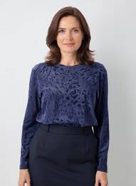 Top elasticitate mâneci lungi violet FINETTE femeie