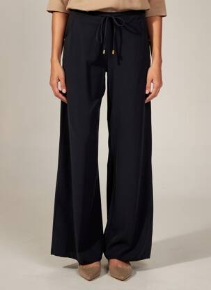 Pantalon larg croială fluidă mărime normală negru ARMOR LUX femeie