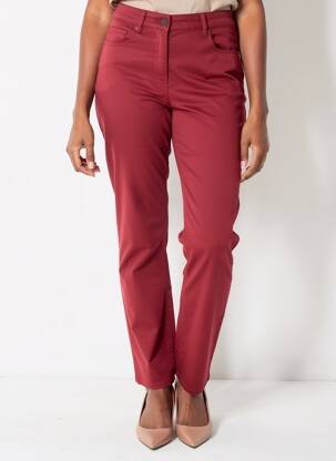 Pantalon slim țesătură poplin mărime normală roșu ATELIER GARDEUR femeie