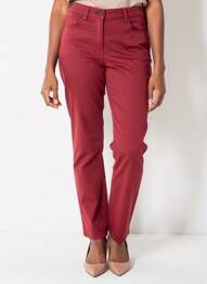 Pantalon slim țesătură poplin mărime normală roșu ATELIER GARDEUR femeie
