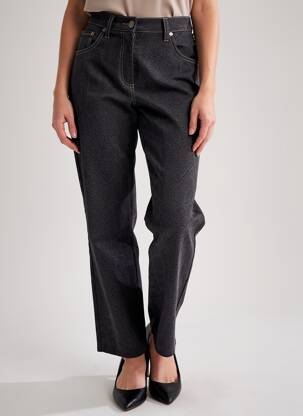Pantalon drept țesătură poplin mărime normală gri FILIPINE LAHOYA femeie