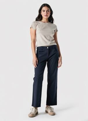 Pantalon slim țesătură poplin mărime normală albastru ARMOR LUX femeie