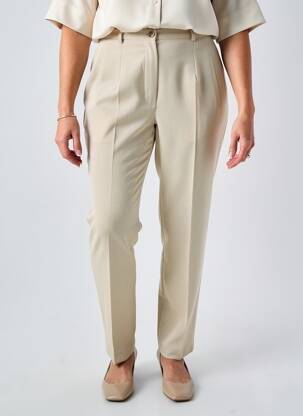 Pantalon slim mărime normală mărime normală bej FEDORA femeie