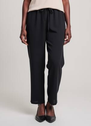 Pantalon drept țesătură crep mărime normală negru MD'M femeie